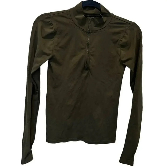 Free People movement Green Half Zip Stretch Running Jacket Size XS/S - Picture 1 of 6